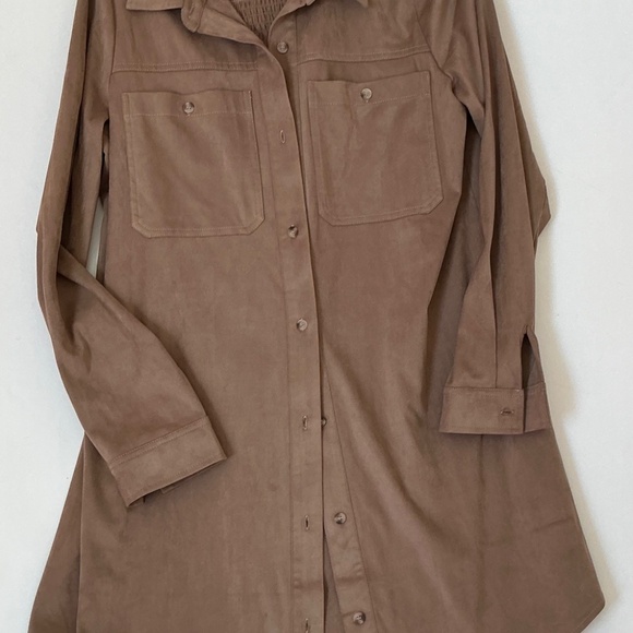 Gentle Fawn Suede shirt dress suede/tencel size small - Picture 2 of 8